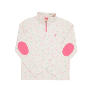 Canter Collar Half-Zip | Rambling Ribbons/Hampton Hot Pink