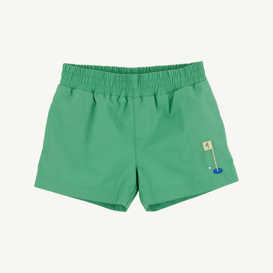 Sheffield Shorts | Gibson Island Green with Golf Embroidery