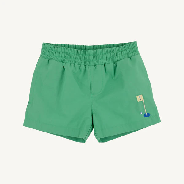 Sheffield Shorts | Gibson Island Green with Golf Embroidery