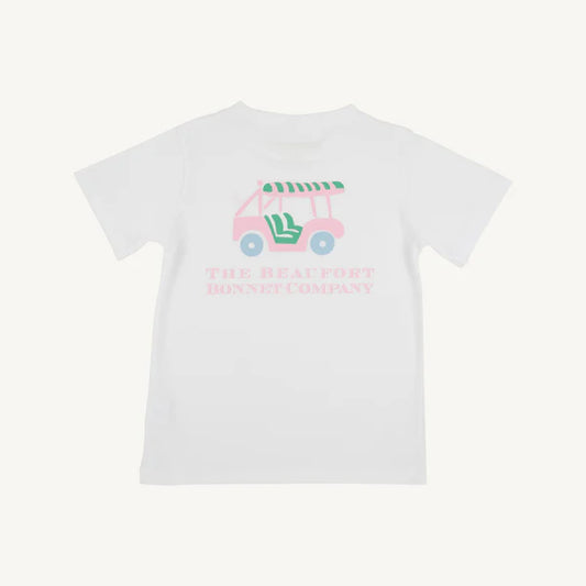 Sir Proper's T-Shirt | Worth Avenue White with Golf Cart