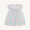 Stewart's Square Collar Dress | Brunch Plate Plaid with Palm Beach Pink