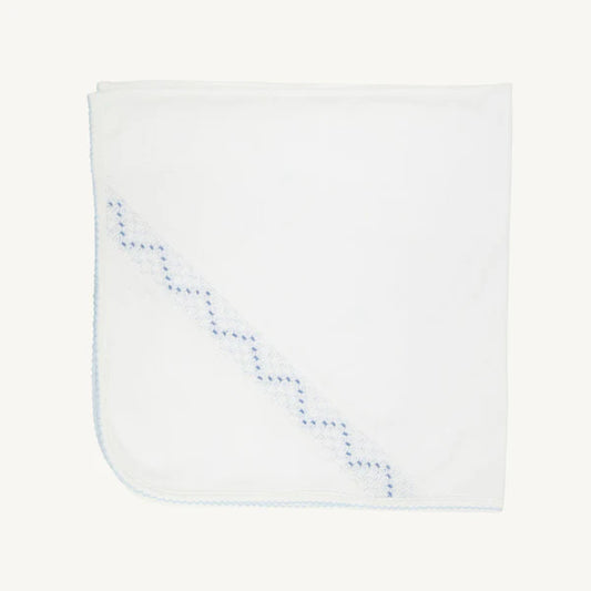 Sweetly Smocked Blessing Blanket | Blue