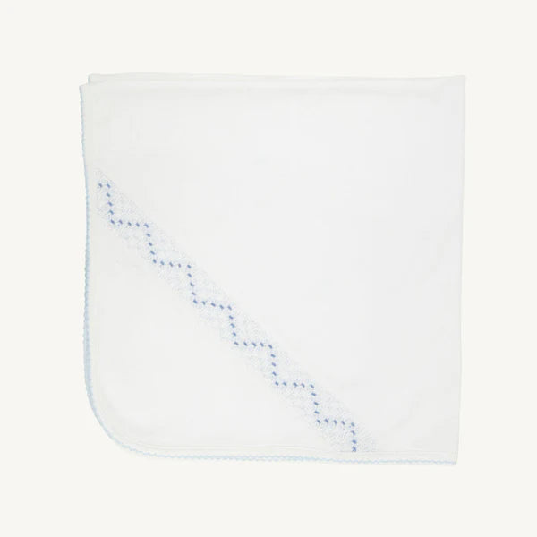 Sweetly Smocked Blessing Blanket | Blue
