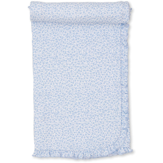 Petite Blooms Blanket Light Blue