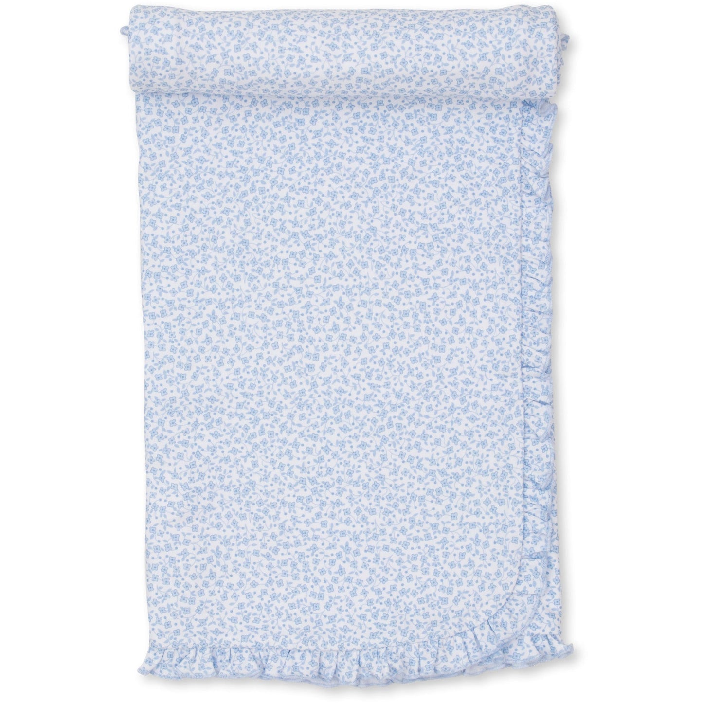 Petite Blooms Blanket Light Blue
