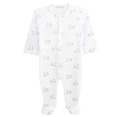 Cute Rocking Horse Printed Footie