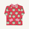 Cassidy Comfy Crewneck | Ruffle | Distinguished Doggies/Hamptons Hot Pink