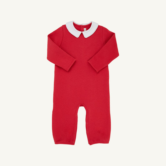 Potter's Playsuit | Quilted | Richmond Red/Worth Ave White
