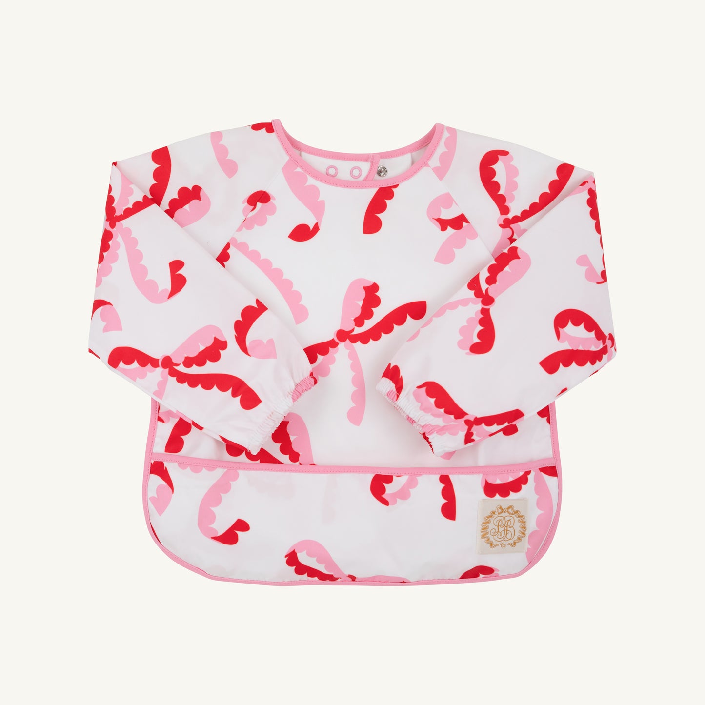 Biscuit Bib | Bonnie Scot Bows/Hamptons Hot Pink