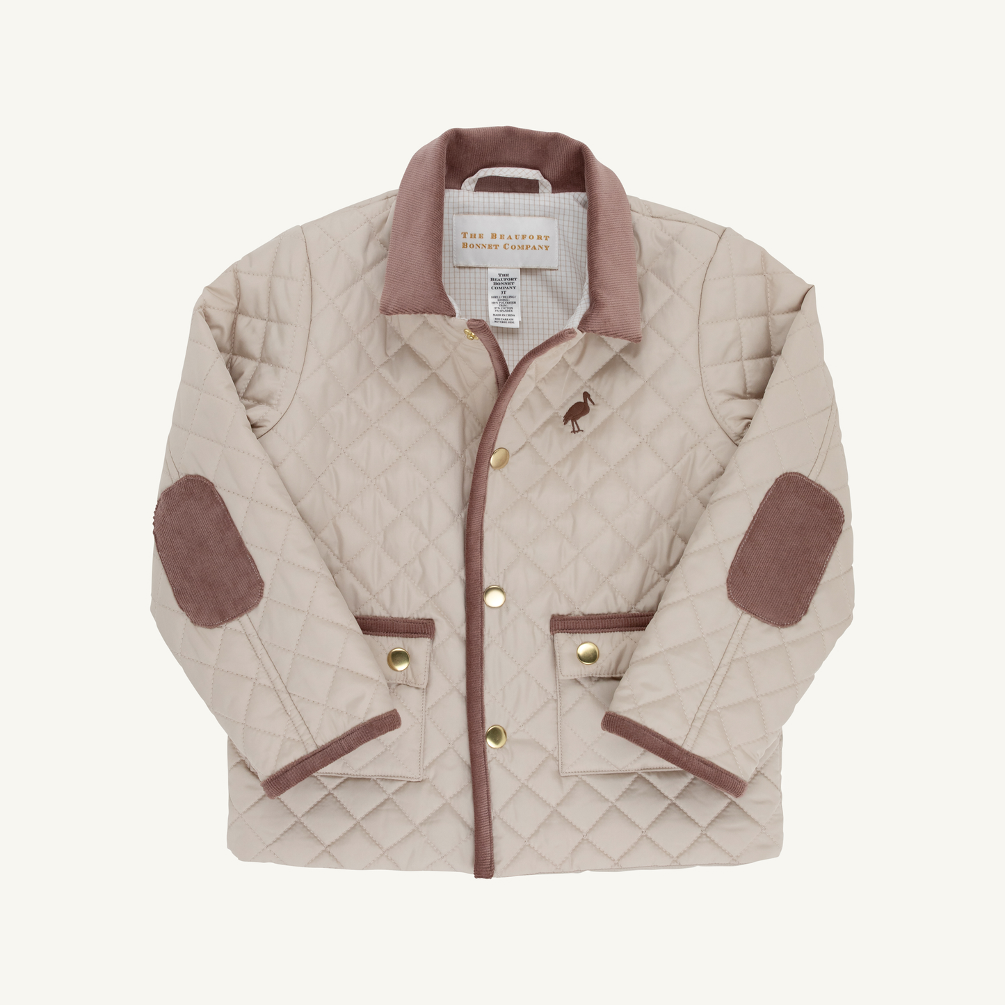 Caldwell Quilted Coat | Keeneland Khaki/Gray Bay Brown