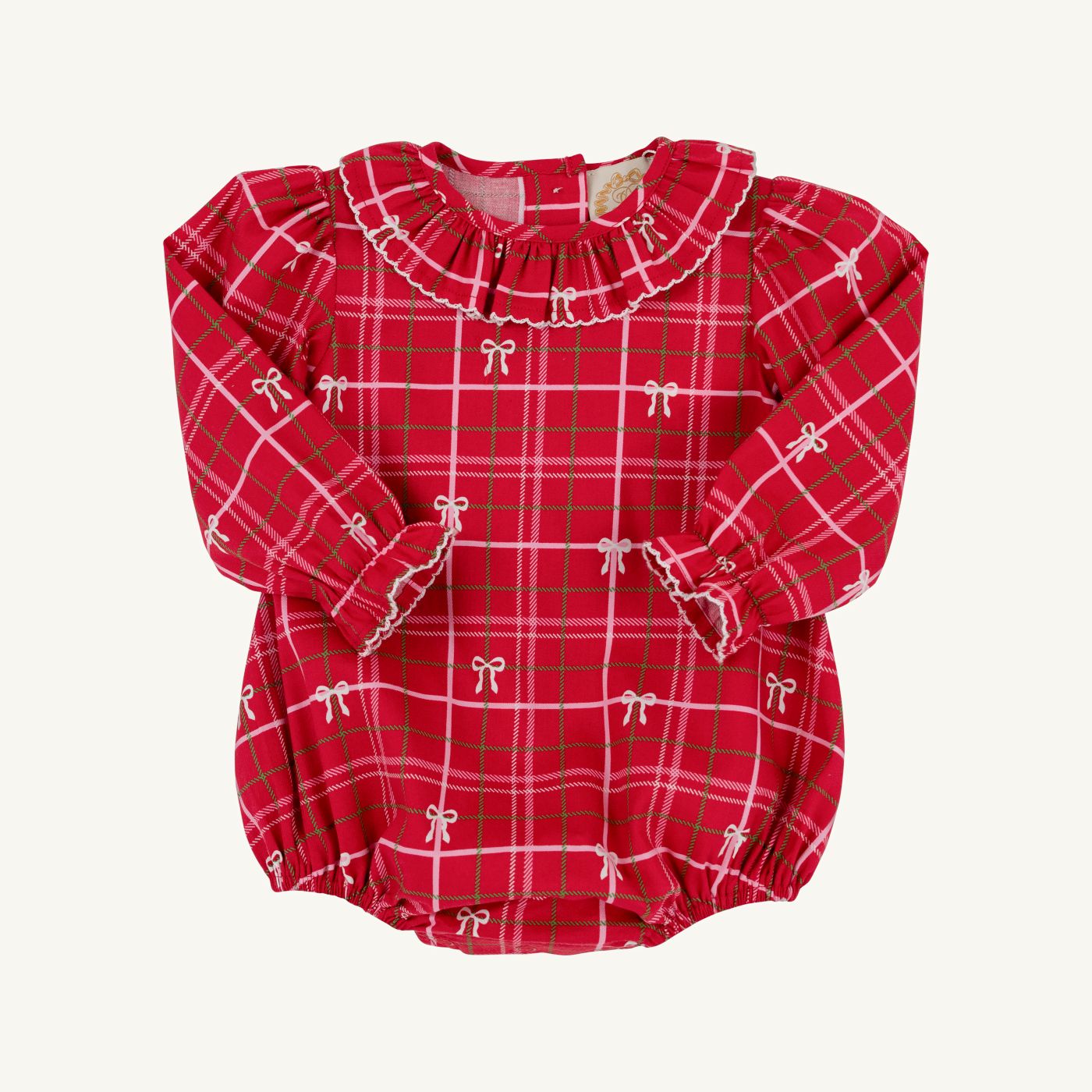 Long Sleeve Ramona Ruffle Bubble | Flannel | Torrington Tartan/Palmetto Pearl