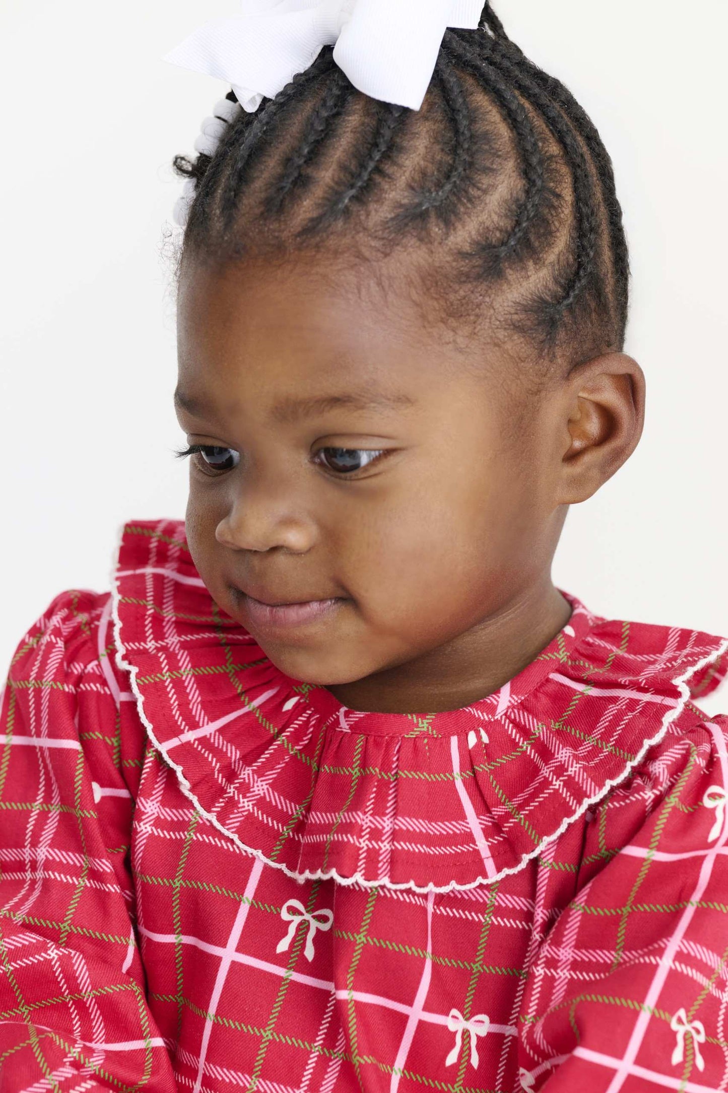 Long Sleeve Ramona Ruffle Bubble | Flannel | Torrington Tartan/Palmetto Pearl