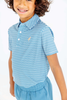 Prepletic Prim and Proper Polo | Summer County Stripe (Barnsley Blue)/ Keeneland Khaki