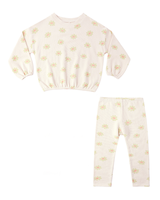 Spongey Knit Set | Yellow Daisy