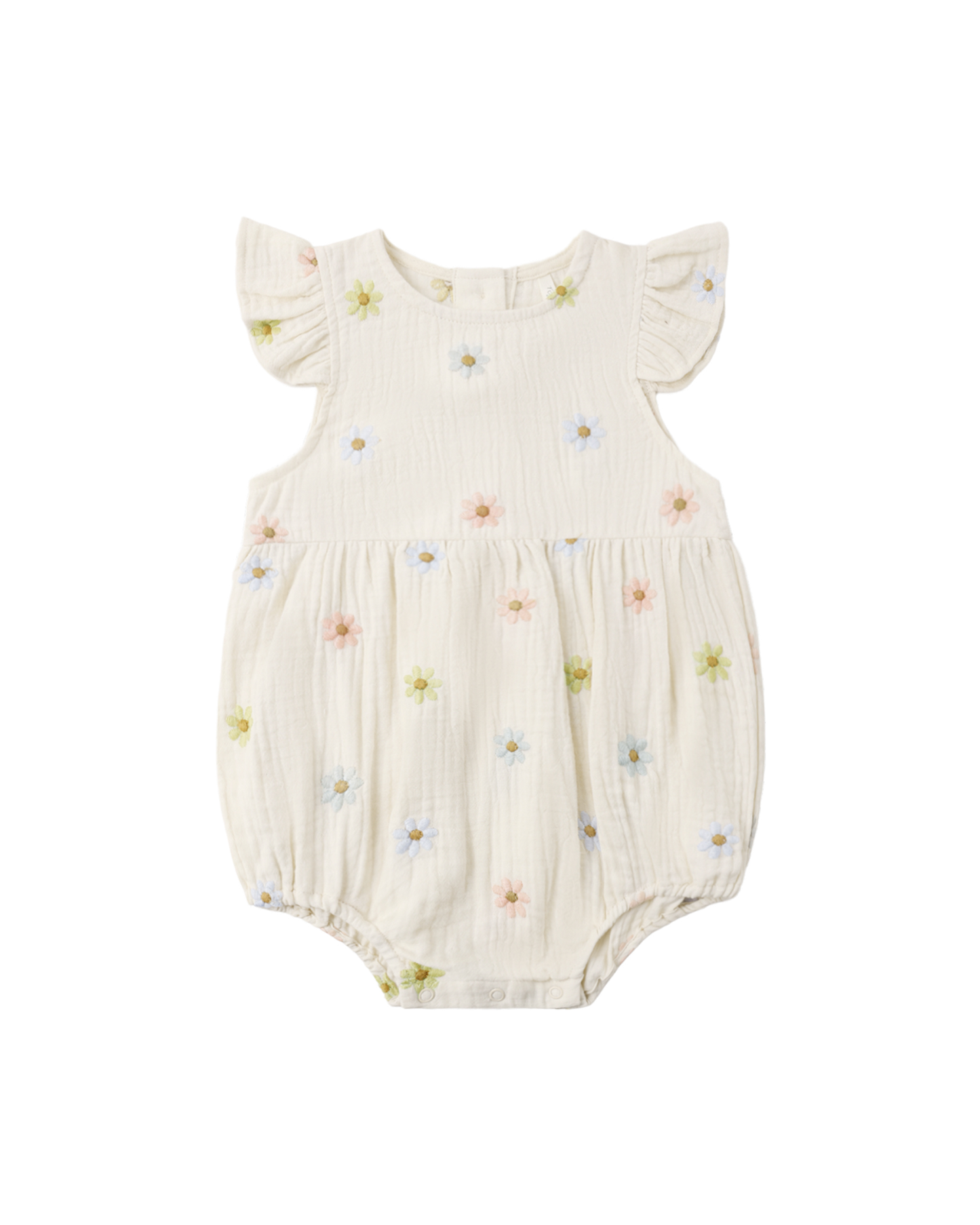 Amelia Romper | Embroidered Daisies
