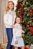 Isabelle's Sweater | Fairisle | Palmetto Pearl/Christmas Trees