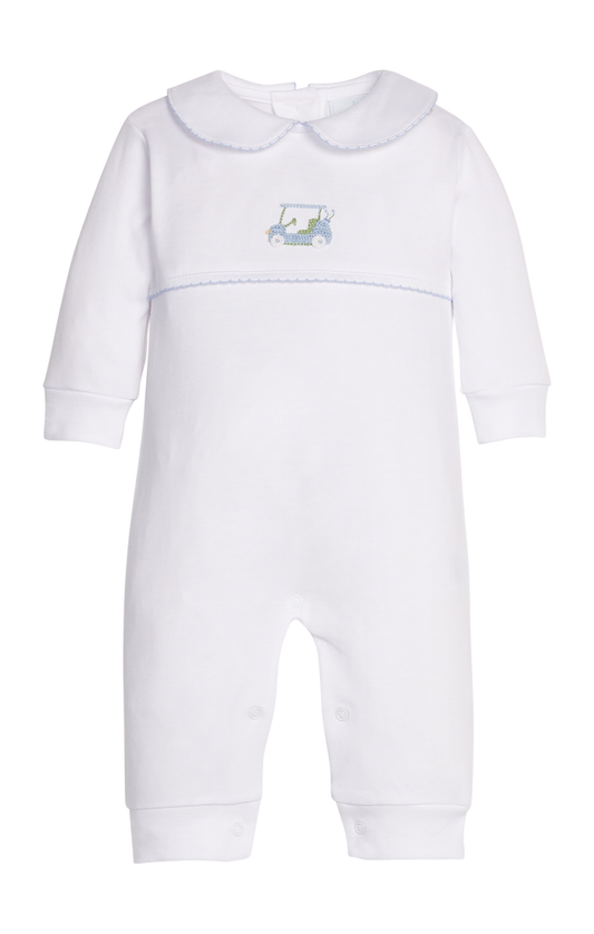 Crochet Playsuit | Blue Golf Cart