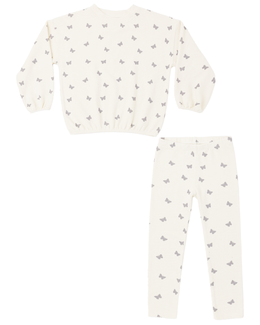 Spongey Knit Set | Butterfly Ditsy