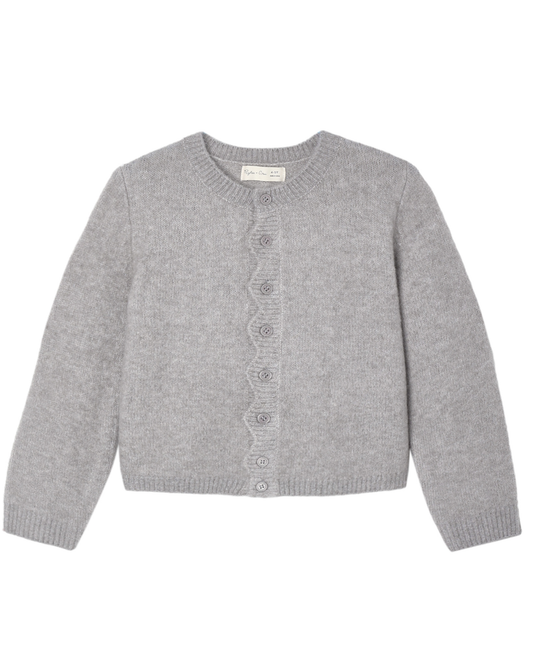 Scallop Cardigan | Dusty Blue