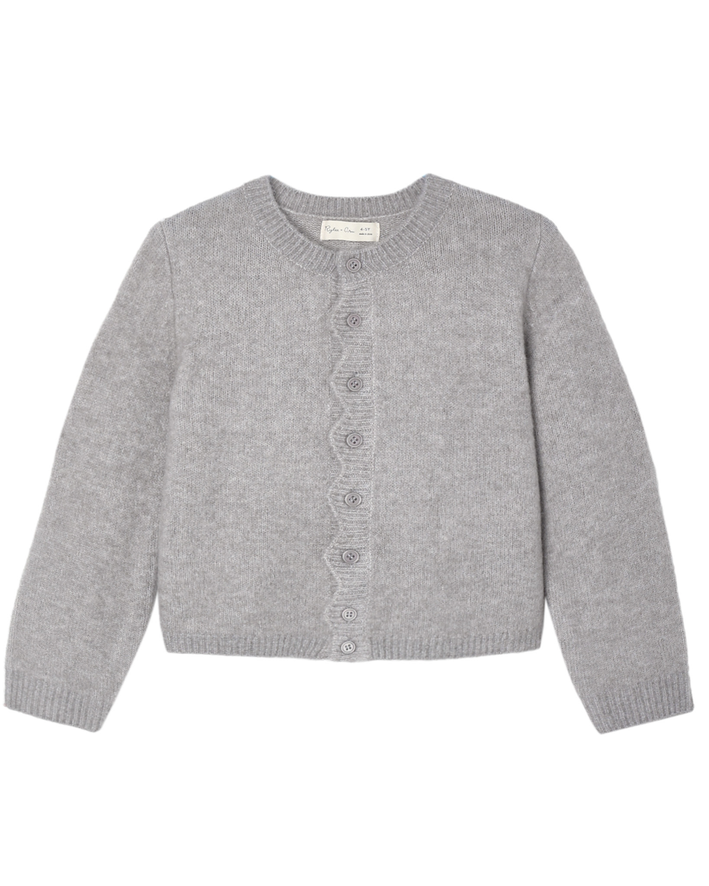 Scallop Cardigan | Dusty Blue