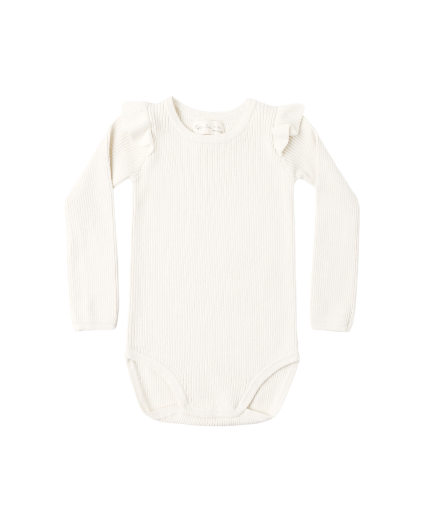Shoulder Ruffle Bodysuit | Natural