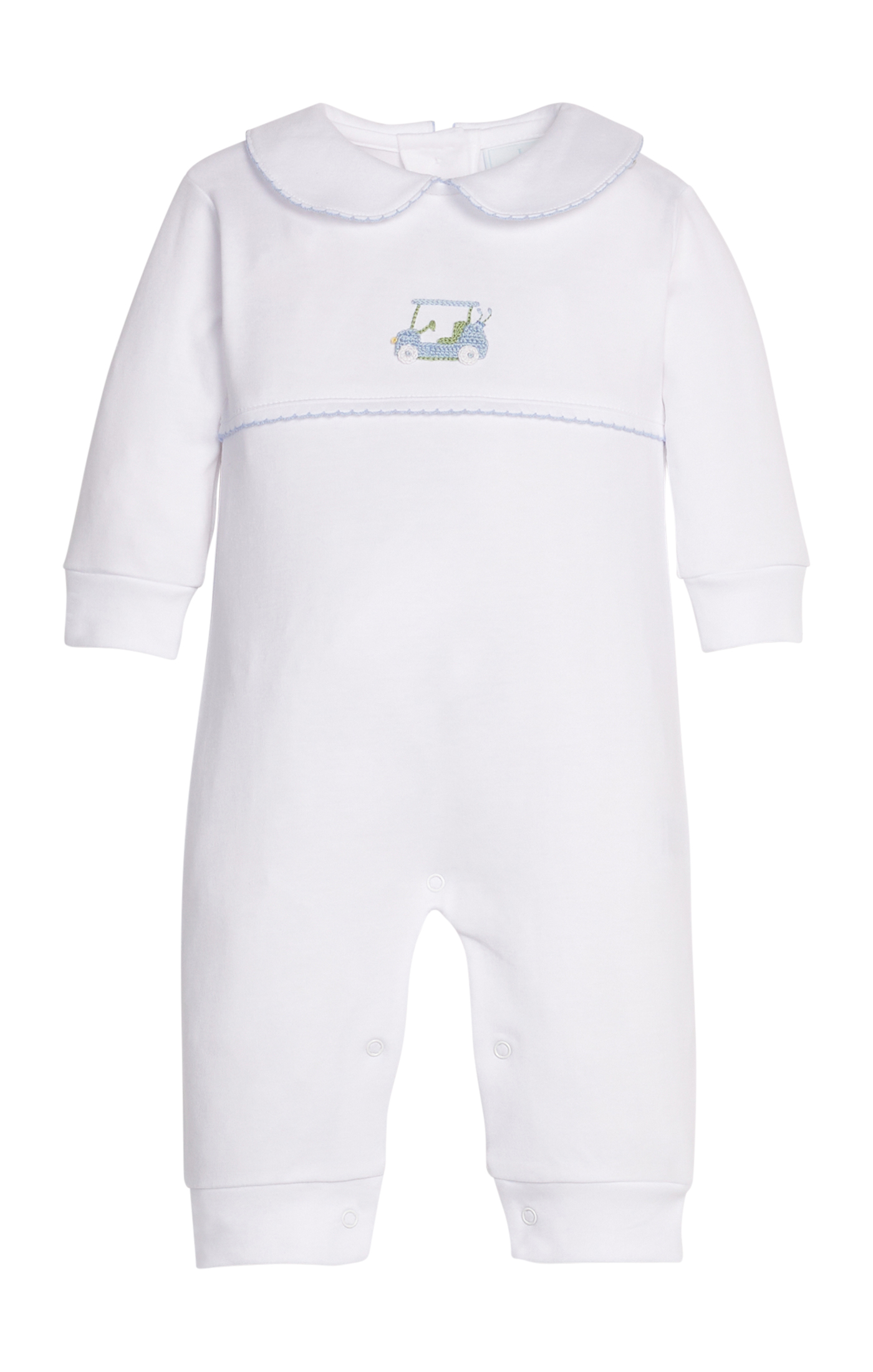 Crochet Playsuit | Blue Golf Cart