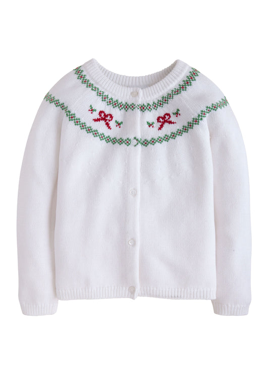 Holiday Bow Fair Isle Sweater