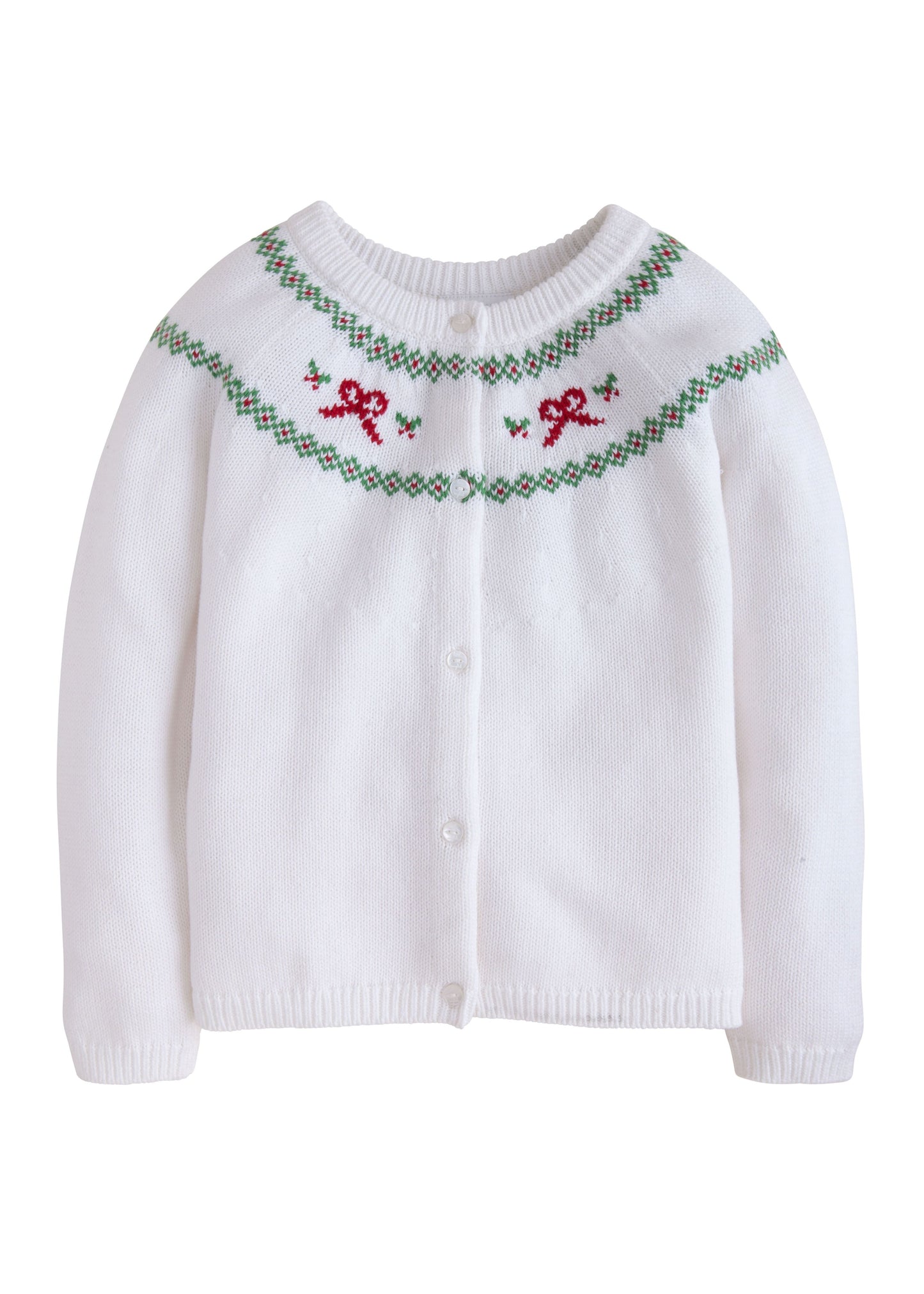 Holiday Bow Fair Isle Sweater