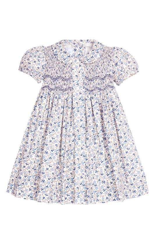 Smocked Bridget Dress | Wisteria Floral