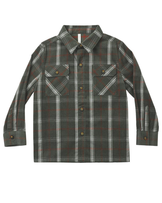 Pocketed Flannel Shirt | Holiday Plaid