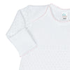 Knit Overlap Shoulder Gown w/Bow | Pink