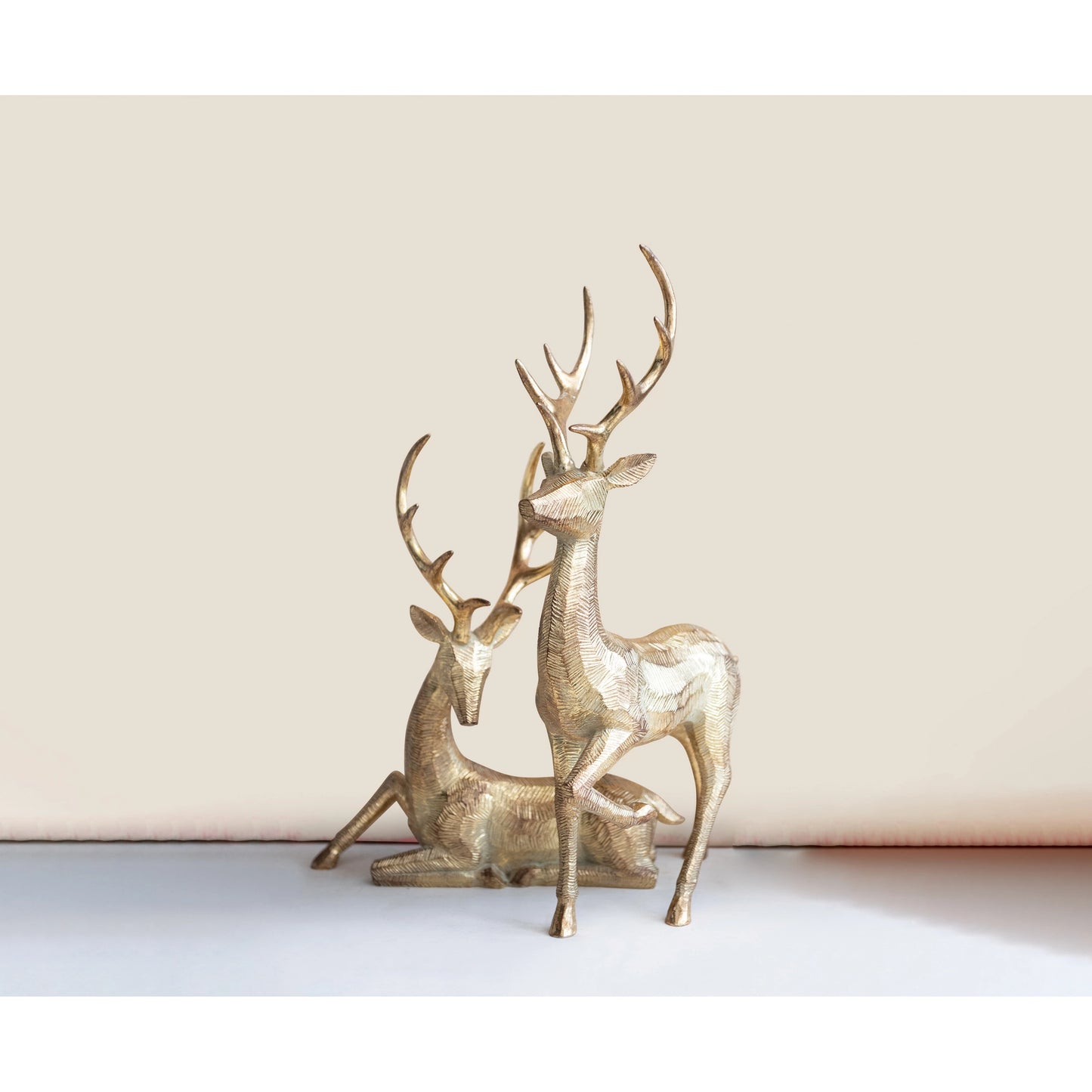 Resin Deer, Gold Finish, 2 Styles
