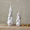 Handmade Stoneware Tree, Reactive Glaze | White | Small