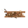 Brass Stars & Plastic Bead Garland | Gold/Red