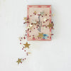 Brass Stars & Plastic Bead Garland | Gold/Red