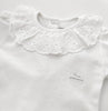 Broderie Short Sleeve Bodysuit | White