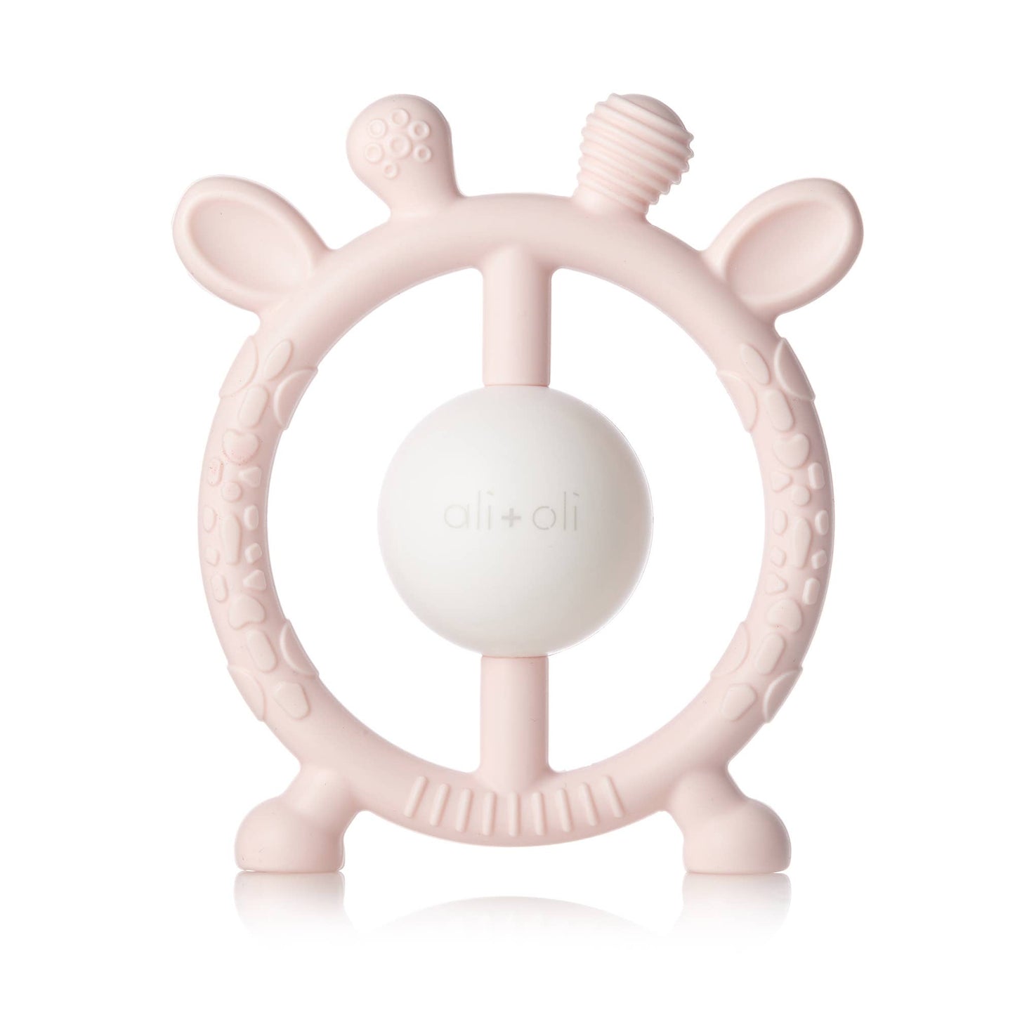 Ali+Oli Giraffe Teether & Rattle | Pink