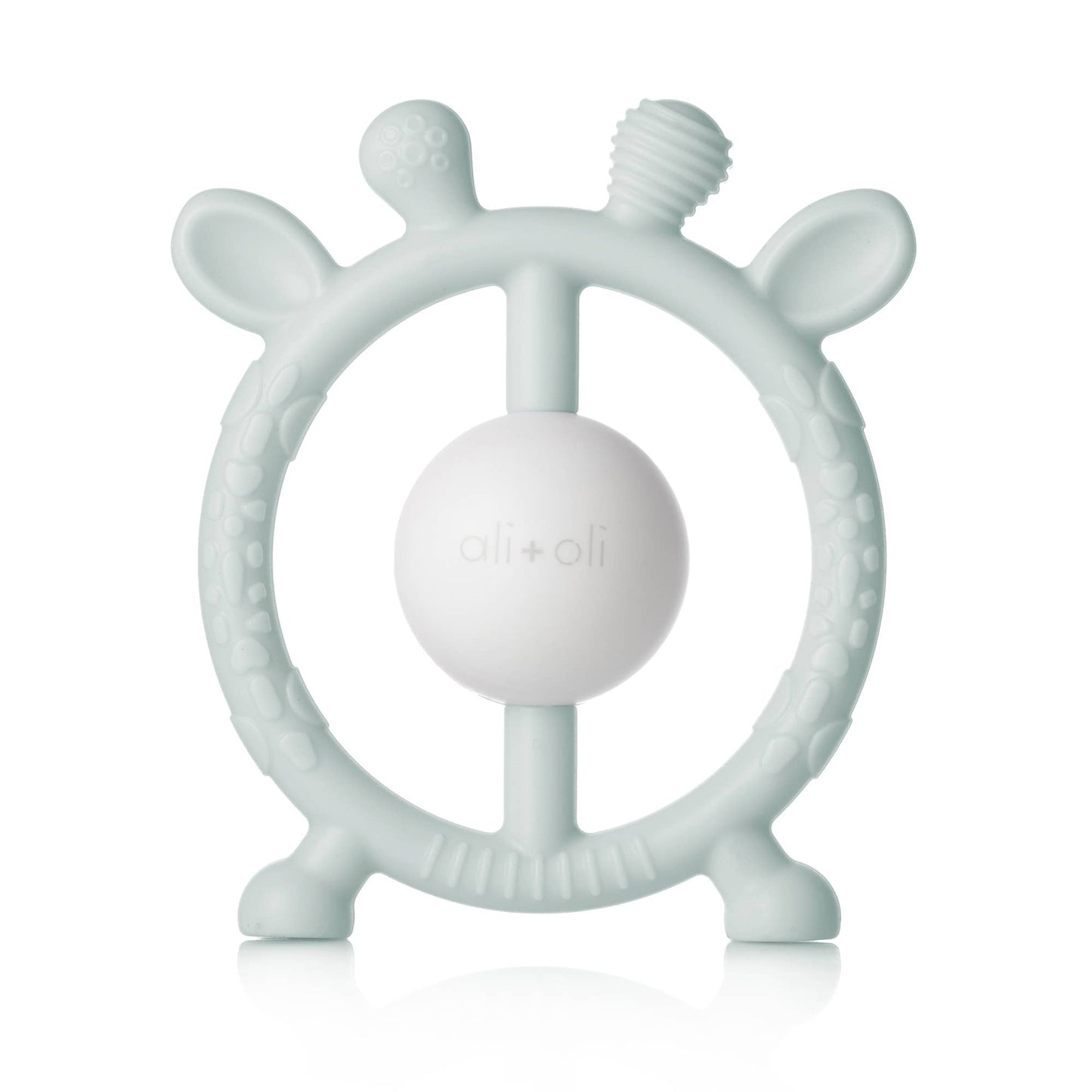 Ali + Oli Giraffe Teether & Rattle | Mist