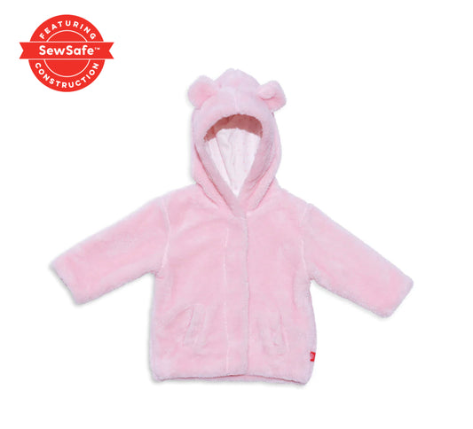 Dogwood Pink with Ditsy Lining Minky Magnetic Jacket