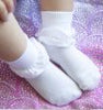 Misty Ruffle Lace Turn Cuff Socks | White 2143
