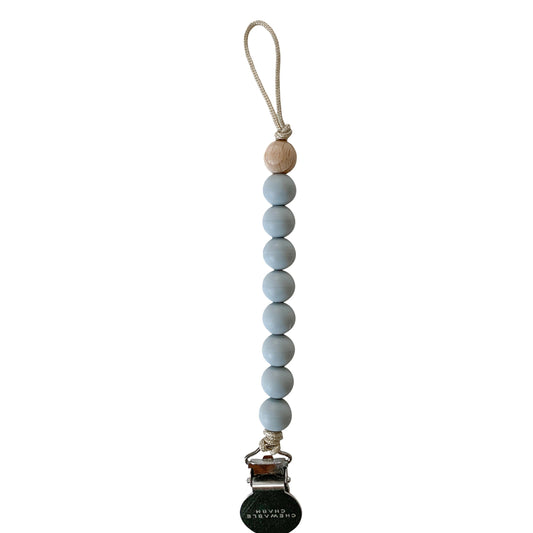 Crew Pacifier Clip - Mist Grey