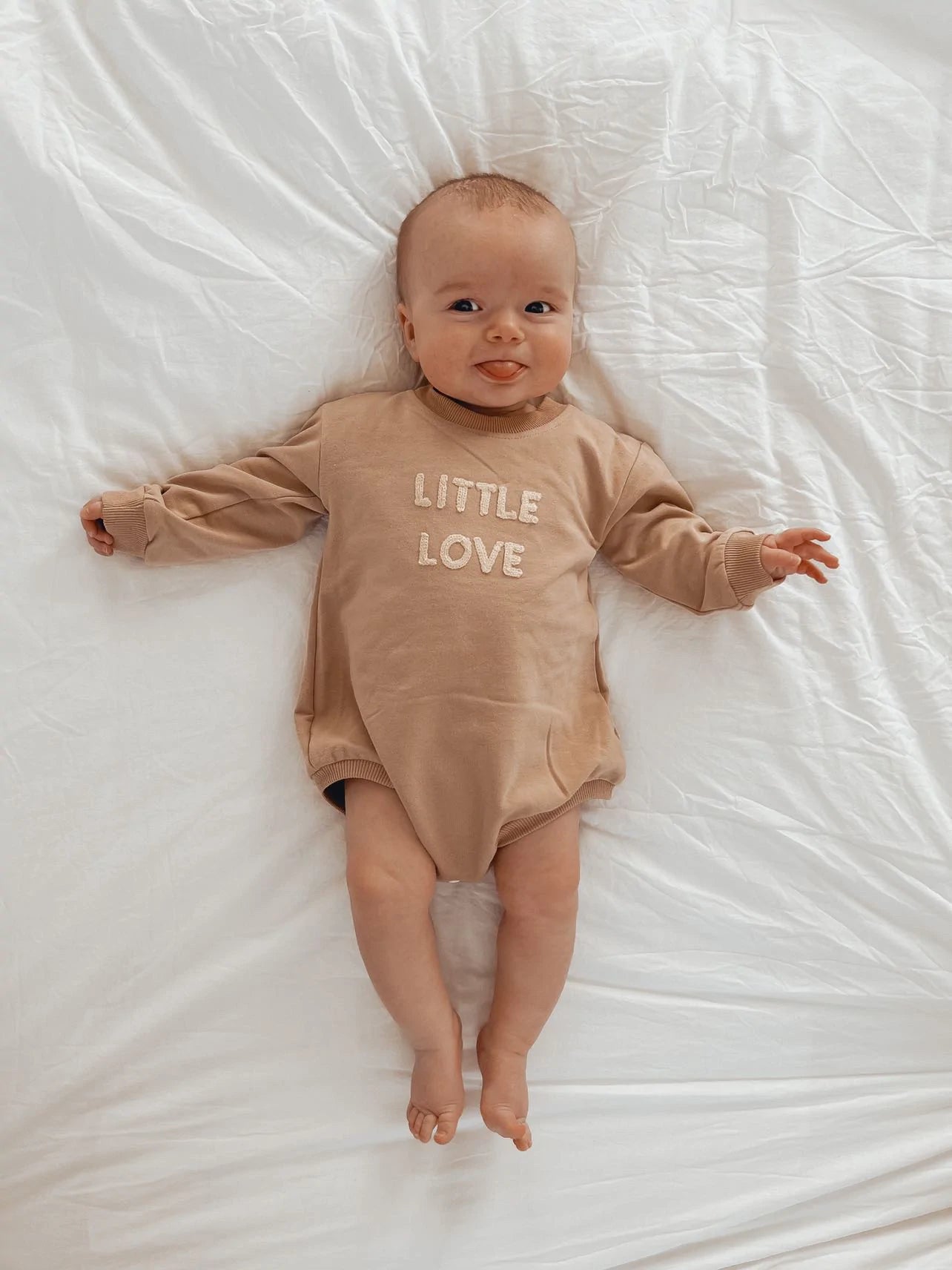 "Little Love" Bubble Romper - Cocoa