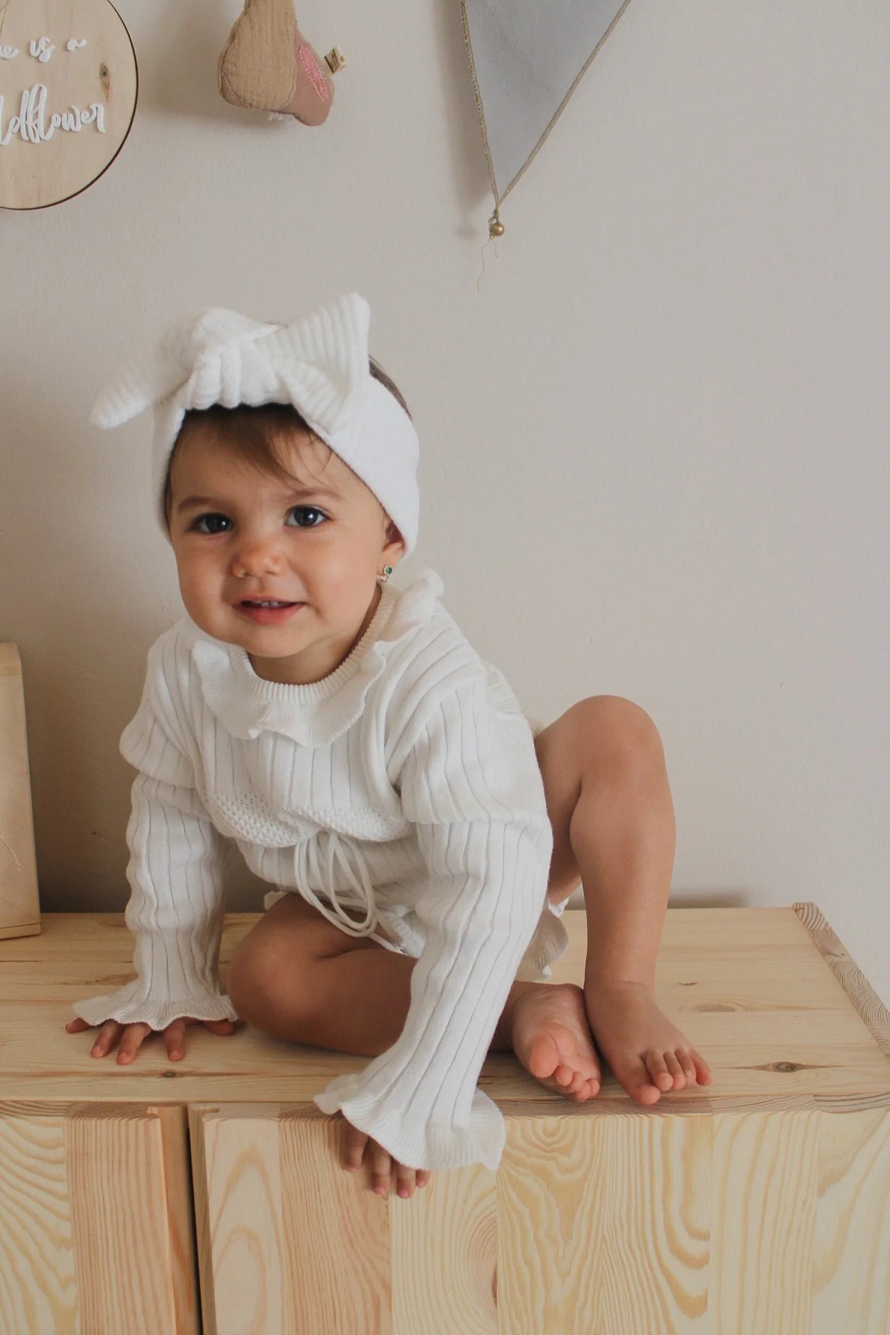 Ruffle Romper | White