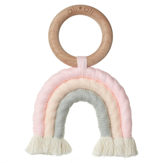 Mini-Macrame Rainbow Teething Toy for Baby (Cotton)