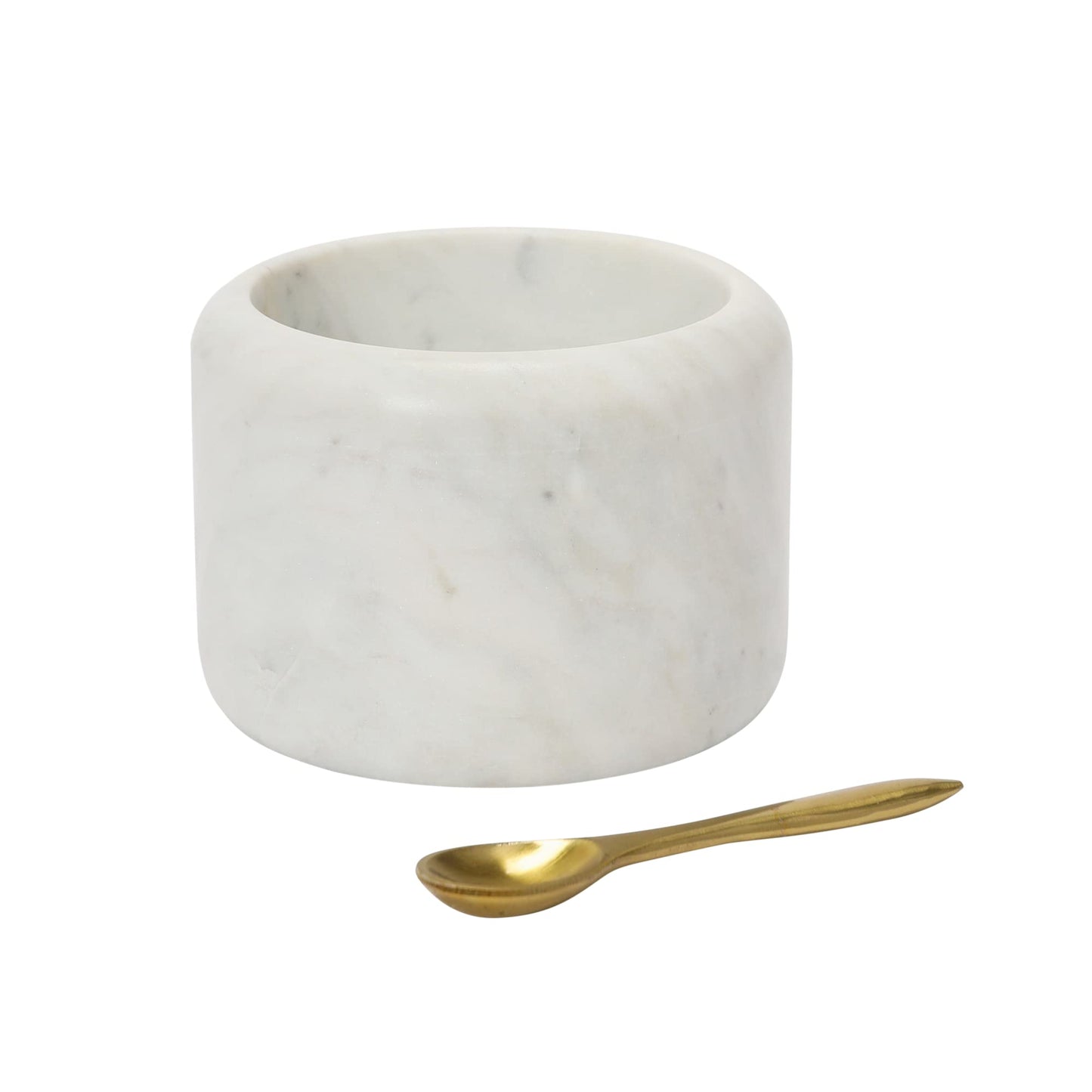 Round Marble Pinch Pot w/Spoon
