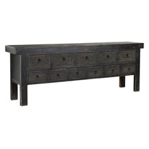 Lahey 11 Drawer Reclaimed Pine Sideboard | Black