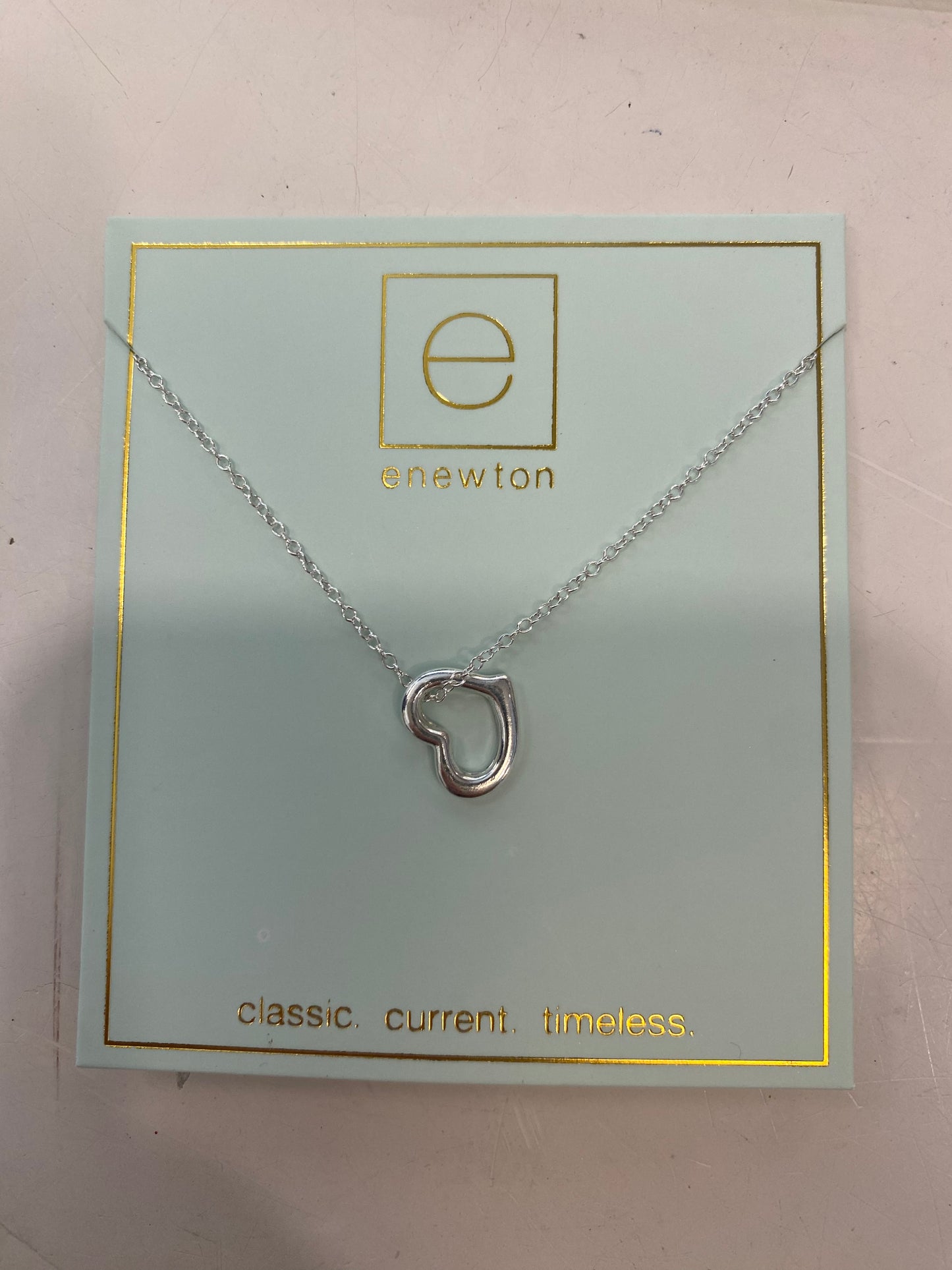 16” Necklace Sterling | Love Sterling Charm