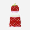 Addie Strawberry Hat and Pant Set | Newborn Baby Outfit