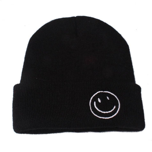 Kids Happy Beanie | Black