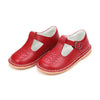 Kaia T-Strap Woven Front Mary Jane | Red